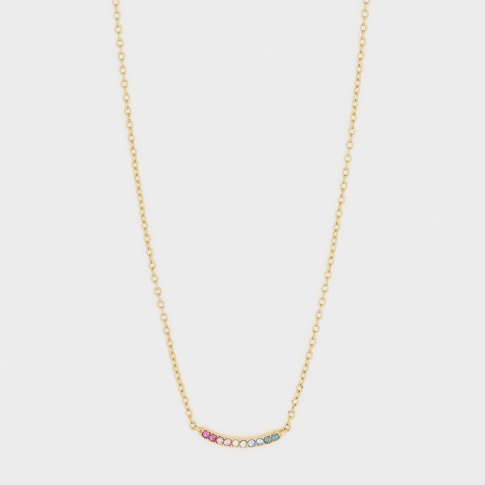 NWT Gorjana Ombré Shimmer Mini Rainbow Necklace